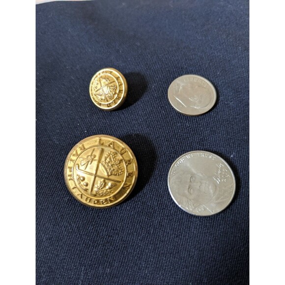 Ralph Lauren POLO CREST Metal Gold 15mm 20mm Blazer Jacket Replacement Buttons - Picture 3 of 6